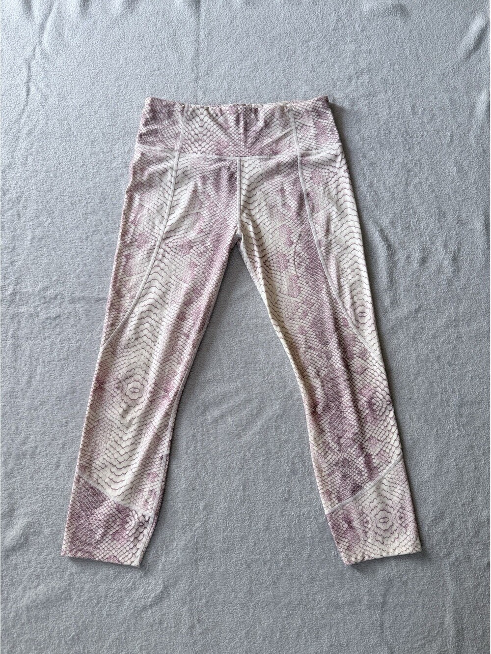 Varley Leggings Womens Medium Animal Print Pink High Rise Yoga Pants Activewear